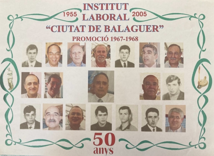 Orla feta amb motiu dels 50 anys del IES Ciutat de Balaguer.